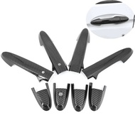 2015-2020 Honda City Carbon Fiber & Chrome Side Door Handle Cover Stickers Exterior Styling Accessor