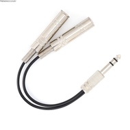 TRENDING2101CO Breakout Splitter Cable, Shielding Male to 2 Female 6.35mm Male to 2 6.35mm Female, 2