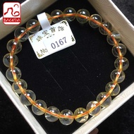 Baceda Natural Citrine Bracelet High Quality Clear Beads Stretch Bracelets with Certificate