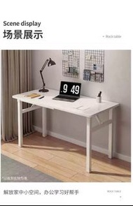 白色有貨 120*40 高75cm 折疊桌子擺攤戶外便攜桌書桌簡易餐桌會議培訓桌家用長方形小桌子