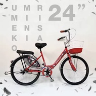 จักรยานแม่บ้าน 24 นิ้ว UMEKO RISA (รุ่นใหม่แข็งแรง ล่าสุด ทนทาน)