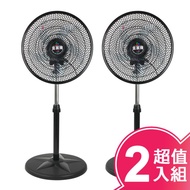 【金展輝】14吋超廣角擺頭循環涼風扇(超值二入組) AB-1412