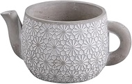 Abitte JK-509-GY Pot, Tuss, Teapot, L (Grey), 9.4 x 5.5 x 4.3 inches (24 x 14 x 11 cm), With Drain H