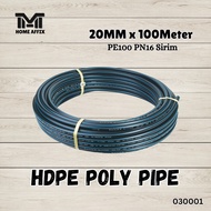 CS "SIRIM" 20MM PN16 PE100 100METER HDPE Poly Pipe Poly Paip /Poly Pipe High Quality(Buatan Malaysia