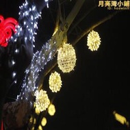 led戶外掛樹藤球燈綵燈閃燈燈串滿天星圓球燈耶誕街道亮化裝飾燈