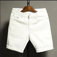 MEN'S SHORT JEANS BLACK AND WHITE SLIM Ripped HIGH QUALITY STRETCH FABRIC - WIN TX2 MEN'S JEAN SHORT