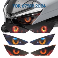 Waterproof Headlight Stickers Accessories For CFMOTO 675SR-R 2024 Motorcycle Head Light Decal Protec