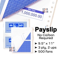 Standard Pay Slip Computer Form NCR (500Fan) 3PLY 2UP 9.5"x11" Sonofax Slip Gaji/Pay Advice/Envelope
