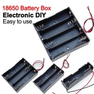 18650 Power Bank Cases 1X 2X 3X 4X 18650 Battery Holder Storage Box Case 1 2 3 4 Slot Batteries Container with Wire Lead