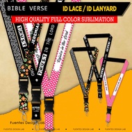BIBLE VERSE ID Lace | BIBLE VERSE Lanyard | BIBLE VERSE Sling | HIGH QUALITY PRINT