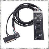 [D E O K] USB2.0 Header Splitter  9 Pin 1 to 4 Extension Hub Splitter with /IDE Interface Cable for 