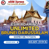 eSIM Brunei Darussalam Unlimited 500MB/1GB Data | Daysan | ESIM ROAMING | ESIM TRAVEL