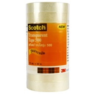 Scotch เทปใส แกน 1 นิ้ว 1/2นิ้วx36หลา (แพ็ค9ม้วน) สก๊อตช์ 500