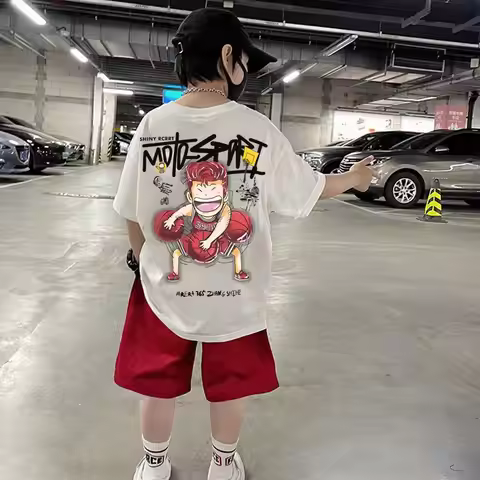 Shohoku Cotton Boys Clothes Sets Summer T-Shirt + Short Pants 2PCS Sport Basketball Kids Clothing Ch
