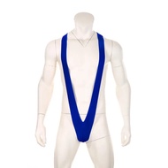 【COOL】 Mens Lingerie Swimsuit Straps Borat Mankini One-Piece V Sling Stretch Singlet Bodysuit Pantie