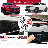 [READY STOCK]Honda HRV 2022-2026 Facelift Honda Logo Emblem Carbon Fiber Piano Black Red Logo Cover 