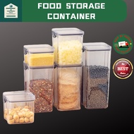 Bekas Makanan Food Storage Container  Multigrain Storage Box Tank Transparent Air Tight Sealed Cans 