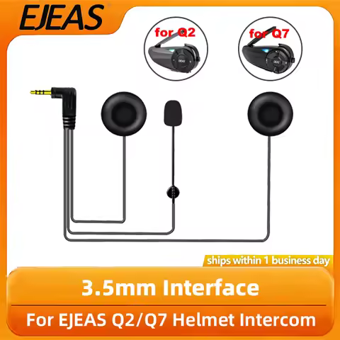 EJEAS Noise Reduction Earphone CVC 3.5mm Interface For V6 Series\Q2\Q7\V4 Plus Motorcycle Helmet Int