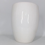 Pot Bunga Keramik Teraso Vas Besar Telur Polos Putih Basic Gaya Eropa