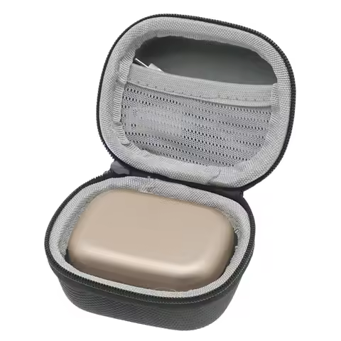 EVA Hard Case Shockproof Zippers Pouch with Mesh Pocket & Carabiner Earphone Bag for Bang&Olufsen Be