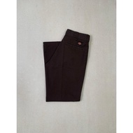 DICKIES - 874 ORIGINAL FIT WORK PANTS DARK BROWN SIZE 32