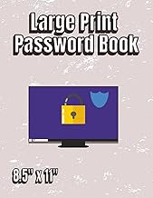 Username and Password Logbook Large Print 8.5" x 11" | Internet Account Keeper & Organizer: Website 