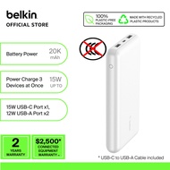 Belkin BPB012bt BoostCharge PowerBank 20000 Mah (iphone16ipadtabletearbuds) - Black/Blue/Rose/Grey/W