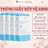 Carton of 4 Packs of Gumi Toilet Paper 360 Sheets 3 Layers, Tough, Soft Wall Paper Towels - Bottom P