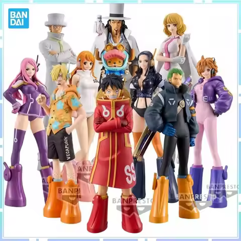 Bandai Original Banpresto Anime One Piece DXF Zoro Luffy Nami Lucci Chopper Sanji Robin Jewelry Bonn