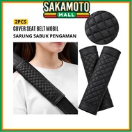 2pcs Safety Seat Cover Leather Safety Cover BR396 Car Belt Cushion Premium