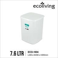 ECO LIVING 7.6L Square AirTight ECO Smart Keeper, Food Container, Bekas Makanan, ECO-1804