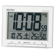 SEIKO 4517228040108 Alarm Clock Table clock Radio waves Digital calendar temperature humidity express large screen silver...