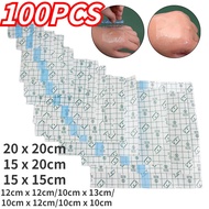 100pcs Medical Adhesive Tape Transparent Tape PU Anti-allergic Medicinal Wound Dressing Fixation Tap