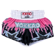 YOKKAO กางเกงมวยไทยนำเข้าจากประเทศไทยแท้การต่อสู้ Sanda มวยต่อสู้กีฬากางเกงขาสั้นชายและหญิง Gratis Ongkir