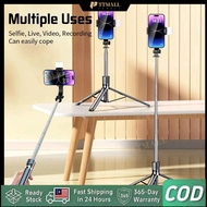 ✌Ready Stock✌1.7m Bluetooth Selfie Stick Tripod 360 Rotating Removable LED Light Wireless Remote Con