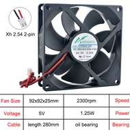 ACP9025 92x92x25mm Axial Cooling Fan DC5V/12V/24V 2Pin for Chassis Power Supply Inverter Cooling Hig