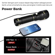 H2S SENTER HS-G600 SUPER TERANG JUMBO TYPE-C ZOOM WATERPROOF POWERBANK - jolly shop