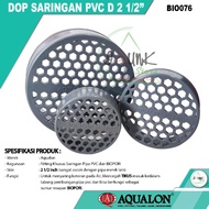 PVC Pipe Filter Cap D 2 1/ 2" inch 2 1/ 2" inch Hole Cap/ Biopore D 2 1/ 2 inch - AQUALON