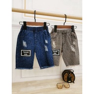 【Ready Stock】KIDS FASHION Top One Denim Cropped Pants-BP108