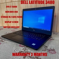 โน๊ตบุ๊คมือสอง Dell latitude 3480 I7 7500U Notebook ราคาสุดคุ้ม