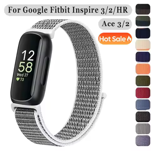 Nylon Braid Strap For Google Fitbit Inspire 3/2/HR Replace Smartwatch Band Wristband For Fitbit Ace 