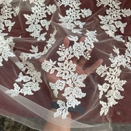 Embroidered Tille Fabric - Premium Embroidered Tile Fabric Material - Embroidered Tille Fabric Mater