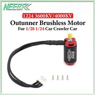NEEBRC 1224 3600KV 4000KV Outunner Brushless Motor With Gear For 1/28 1/24 RC Crawler Car Axial SCX2