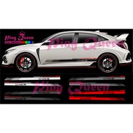 Type R car sticker striping sticker list Honda Type R car