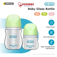 Dr.isla GB01 -- newborn Baby milk bottle with Baby pacifier / Baby Glass bottle BPA Free+- Glass Mil