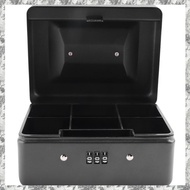 [I O J E] Durable Metal Coin Box with Locking Storage Tray - Small Coin Box with Combination Lock 15