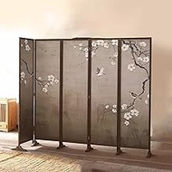 Room Dividers 5.9Ft 6.6ft Tall, Folding Partition Screen, Freestanding Wooden Separation with Solid