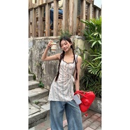 HRG STYLE | เสื้อเชิ้ตแขนสั้นคอตตอนลายดอกไม้และลายขวาง