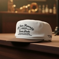 Goers Trendy Summer Baseball Cap - White/Grey Casual Artist Hat for Daily Outdoor Style  Goers Topi 