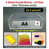 Acrylic Sheet for DIY Boxes Storage Decoration Display A4 size boxes